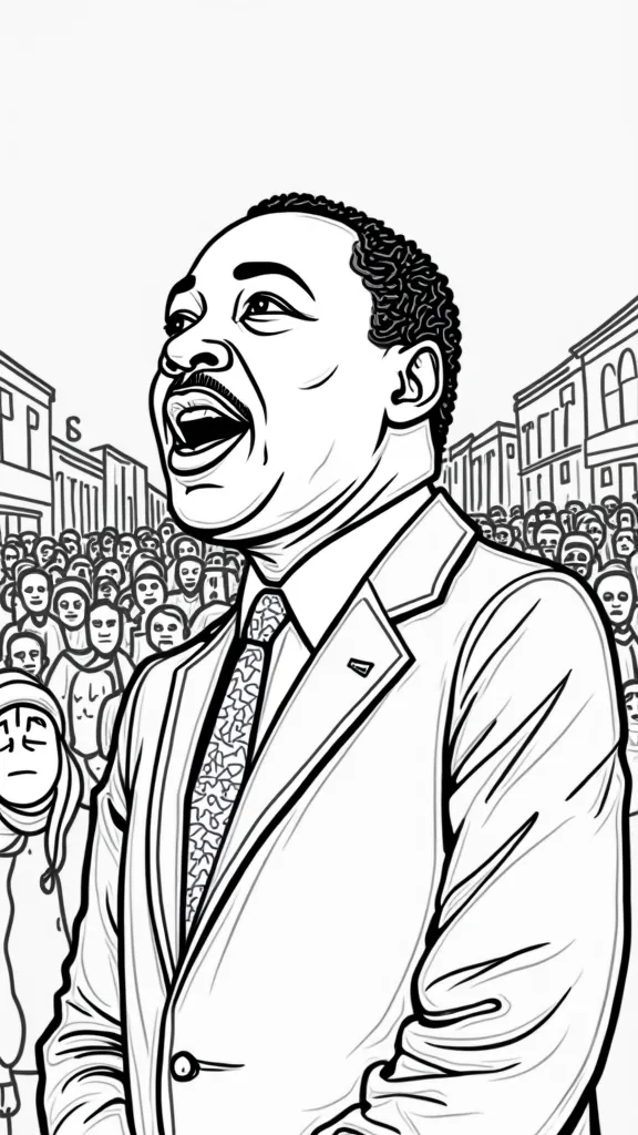 Páginas para colorear de MLK PDF